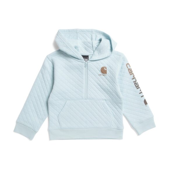 NEW CARHARTT Toddler Boys- girls Quilted Jersey Half Zip Sweatshirt 725 1j8 - Picture 4 of 6